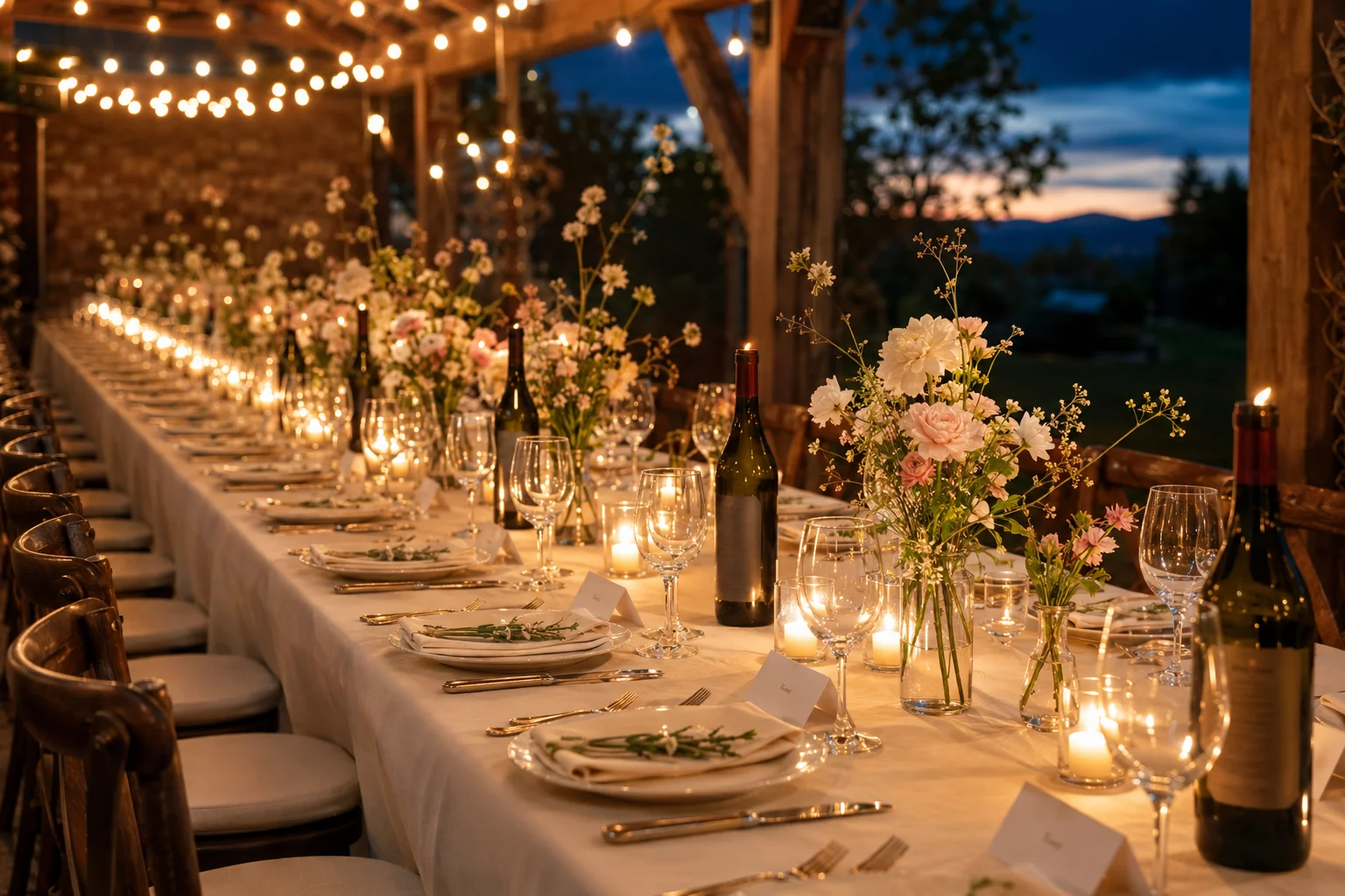 Wedding reception staged for service